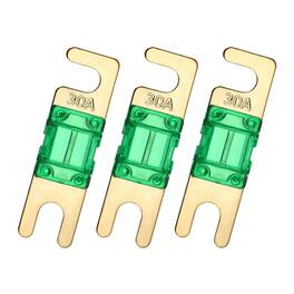 Unique Bargains - 3pcs 30A 125V Mini ANL Fuse Replacement, Electrical Protection Blade Fuse for Automotive Marine Audio Video System - Green
