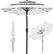 Front. Best Choice Products - Best Choice Products 10ft 3-Tier Solar Patio Umbrella w/ 24 LED Lights, Tilt Adjustment, Easy Crank - White - White.