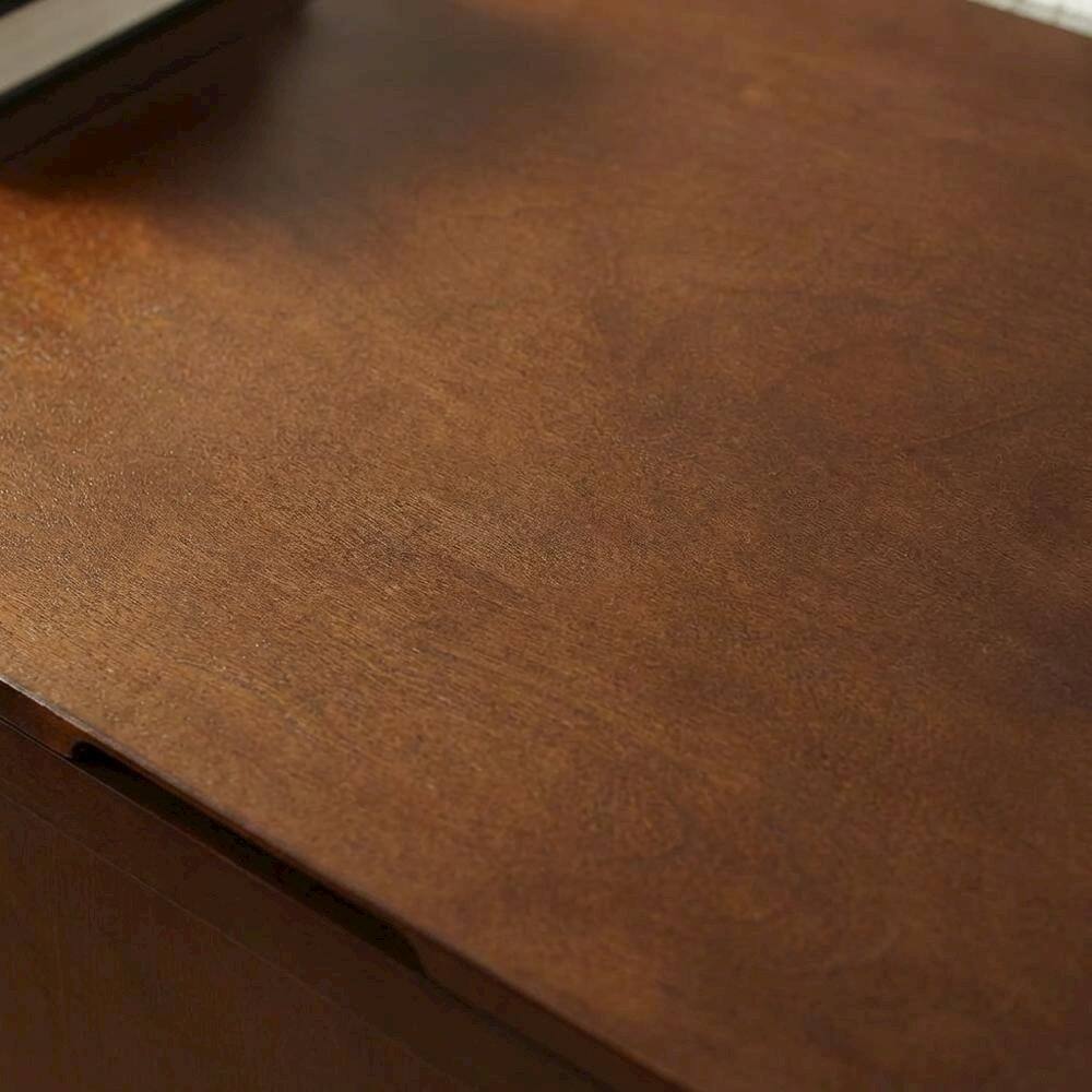 Alt View 3. FurniFact - Mahogany Media Console with Anti-Tip Hardware and Sturdy Design - Mahogany.