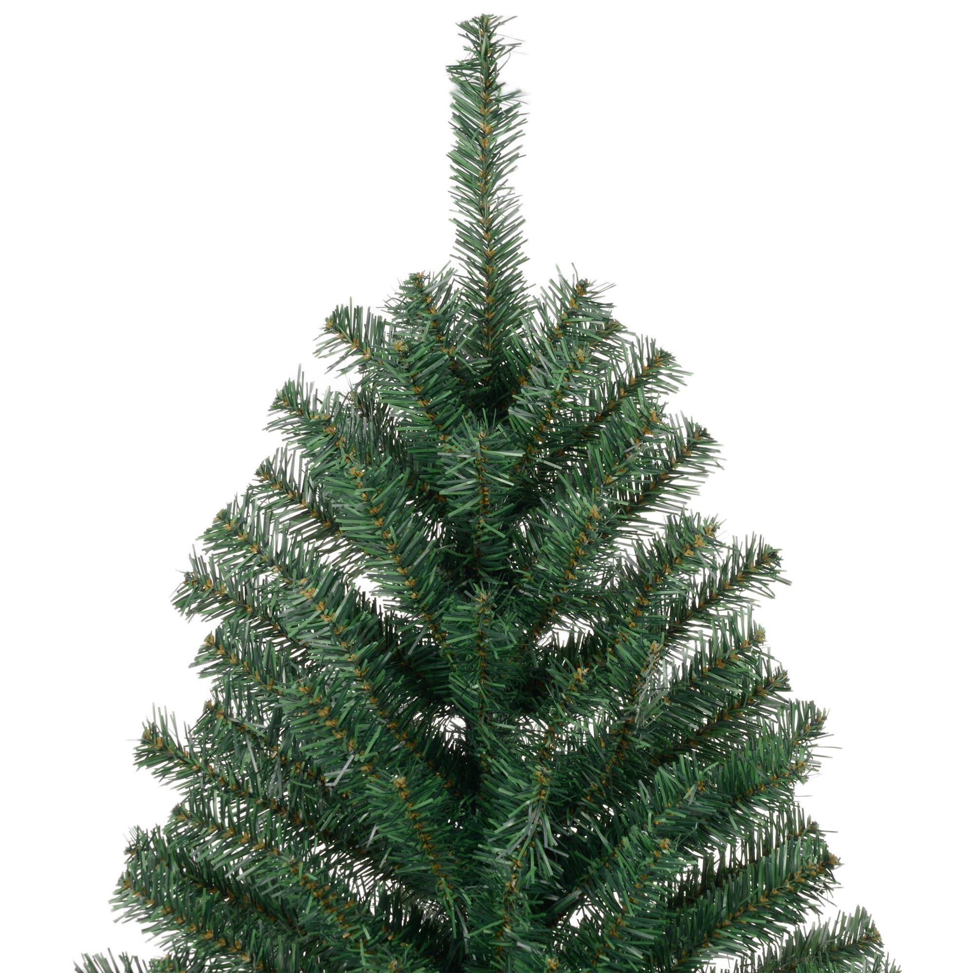 Alt View 7. Homcom - Tall Unlit Slim Fir Artificial Christmas Tree with Realistic Branches, and 1168 Tips - Green.