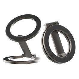 UUCOVER - Universal Phone Ring Stand Dual-Sided Magnetic Grip Holder Compatible with MagSafe Car Desktop Phone Bracket Kickstand - Black