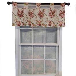 RLF Home - Ophelia Tab Style 4" Tab Valance 45" x 15" - Rose