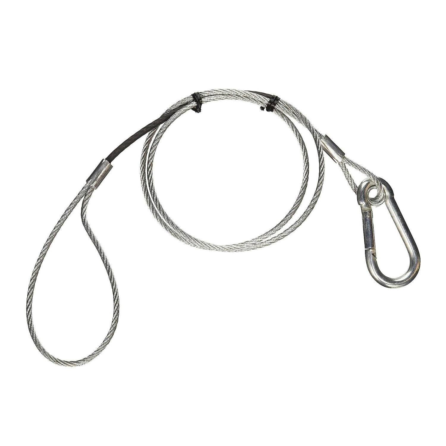 Left. CHAUVET DJ - Chauvet DJ CHA-CH05 Safety Steel Cable for DJ Lights with Carabiner.