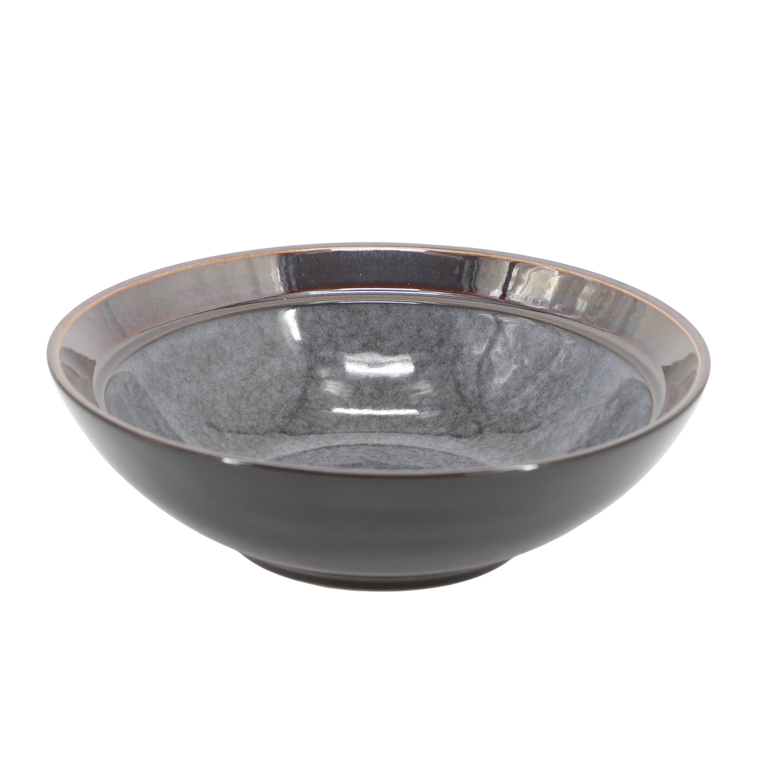 Alt View 4. Gibson - Gibson Elite Priya 16 Piece Stoneware Reactive Glaze Dinnerware Set in Grey - Gray.