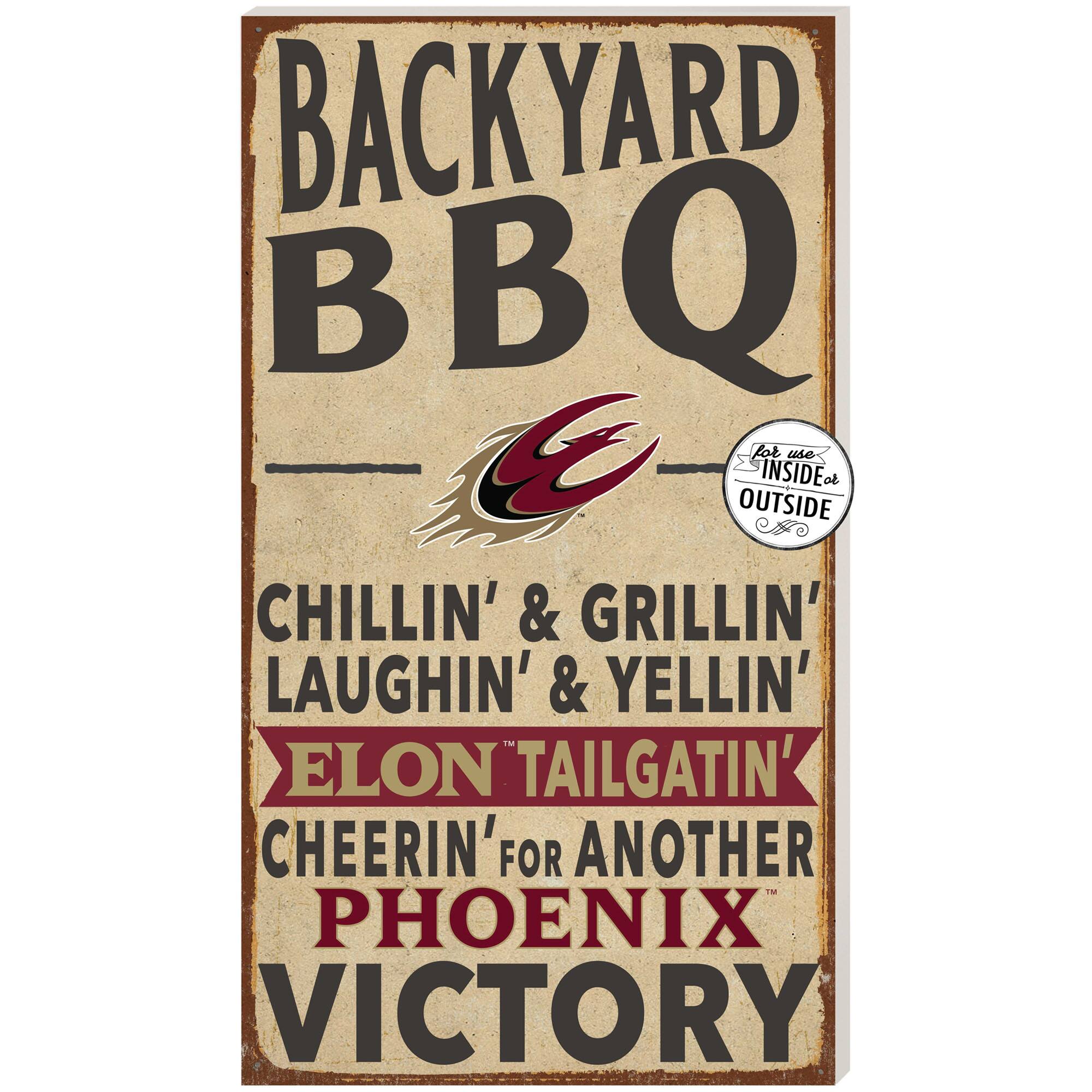 Elon Phoenix 11'' x 20'' Indoor/Outdoor BBQ Sign
