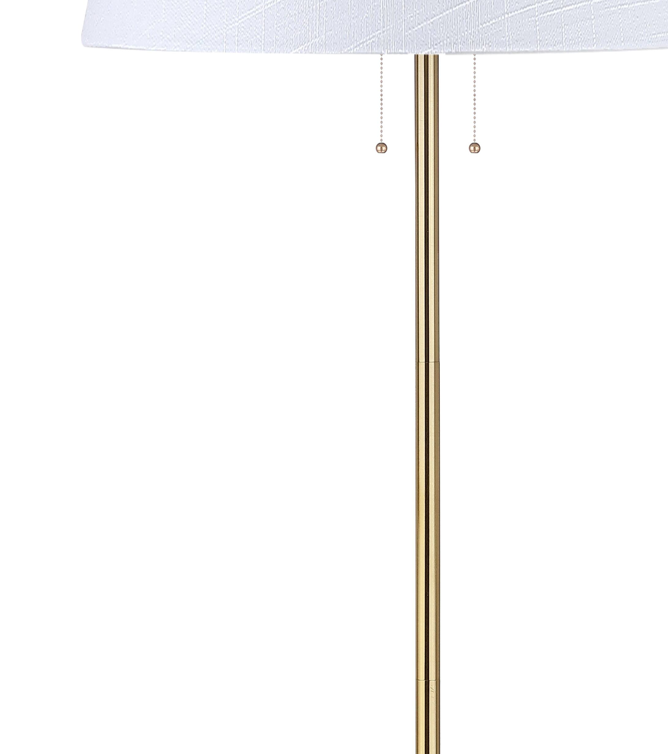 Alt View 4. Jonathan Y - Amelia 63" Metal LED Floor Lamp, Brass - Brass Gold.