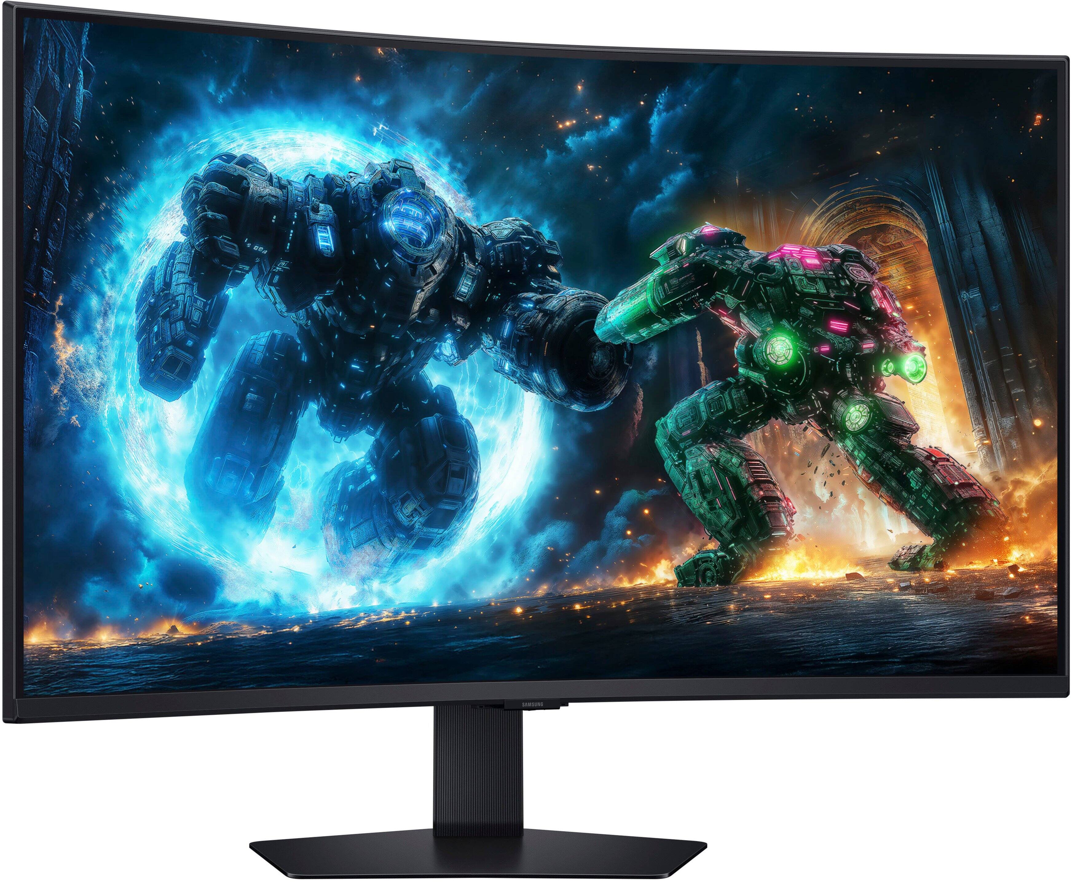 Alt View 14. Samsung - 37" Odyssey G75F 4K 165Hz 1ms AMD FreeSync Prem Pro Curved Gaming Monitor with HDR 600 (DisplayPort, HDMI) - Black.