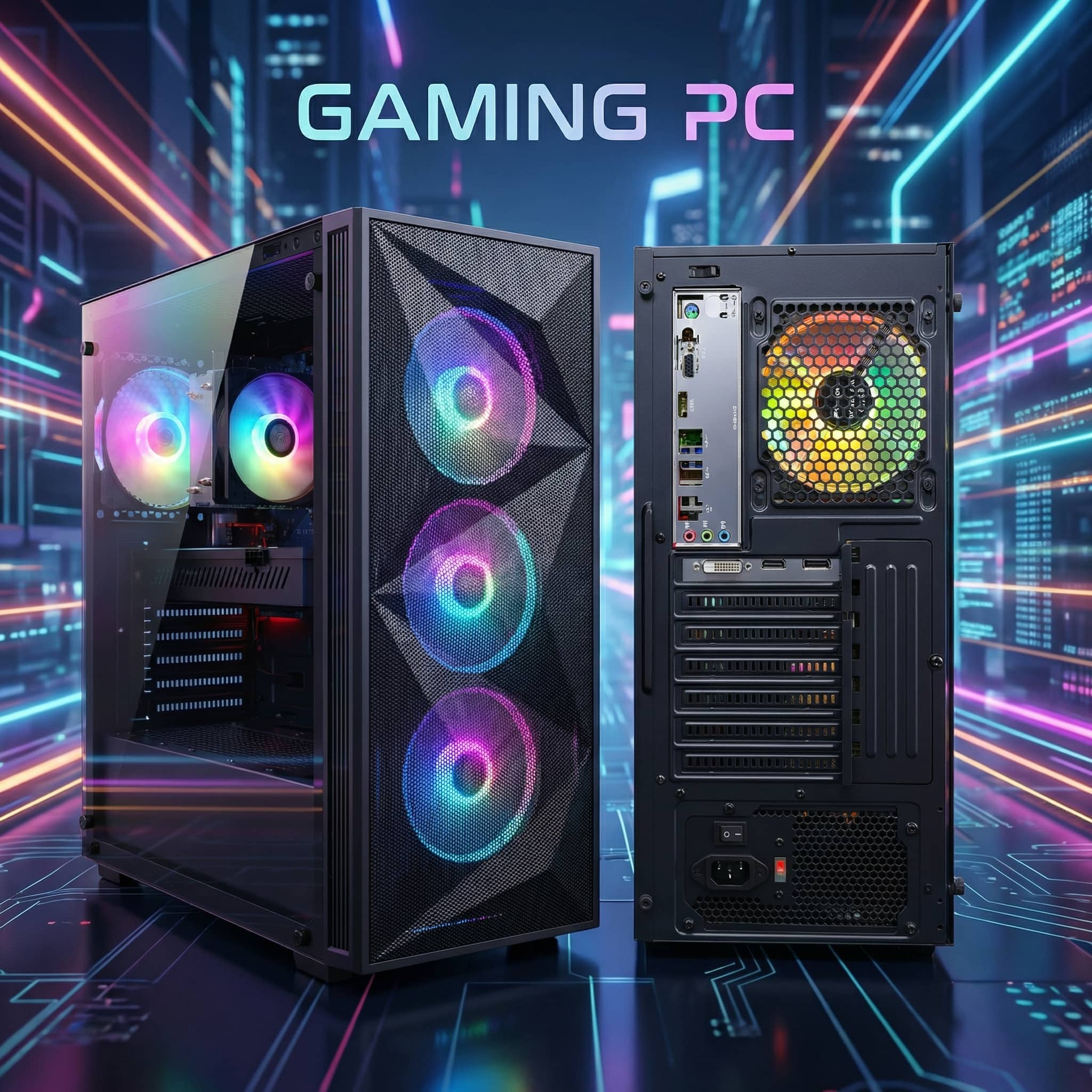 STGAubron Gaming PC Desktop Computer, AMD Ryzen7 5700X up to 4.6