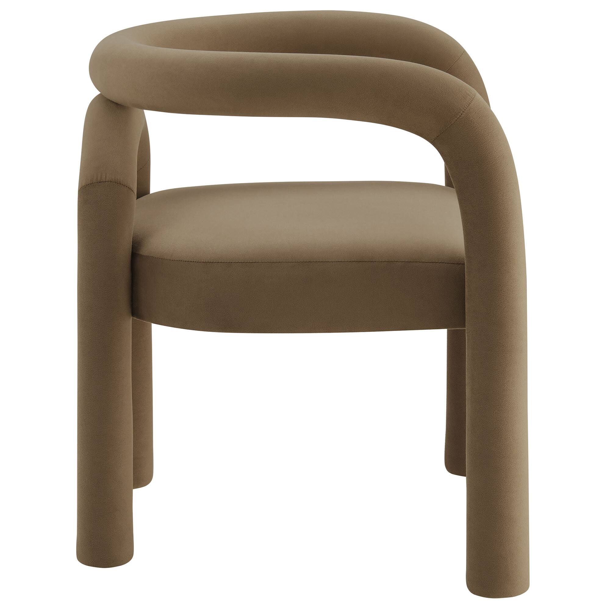 Back. Modway - Astrid Performance Velvet Dining Chair by Modway - Brown.