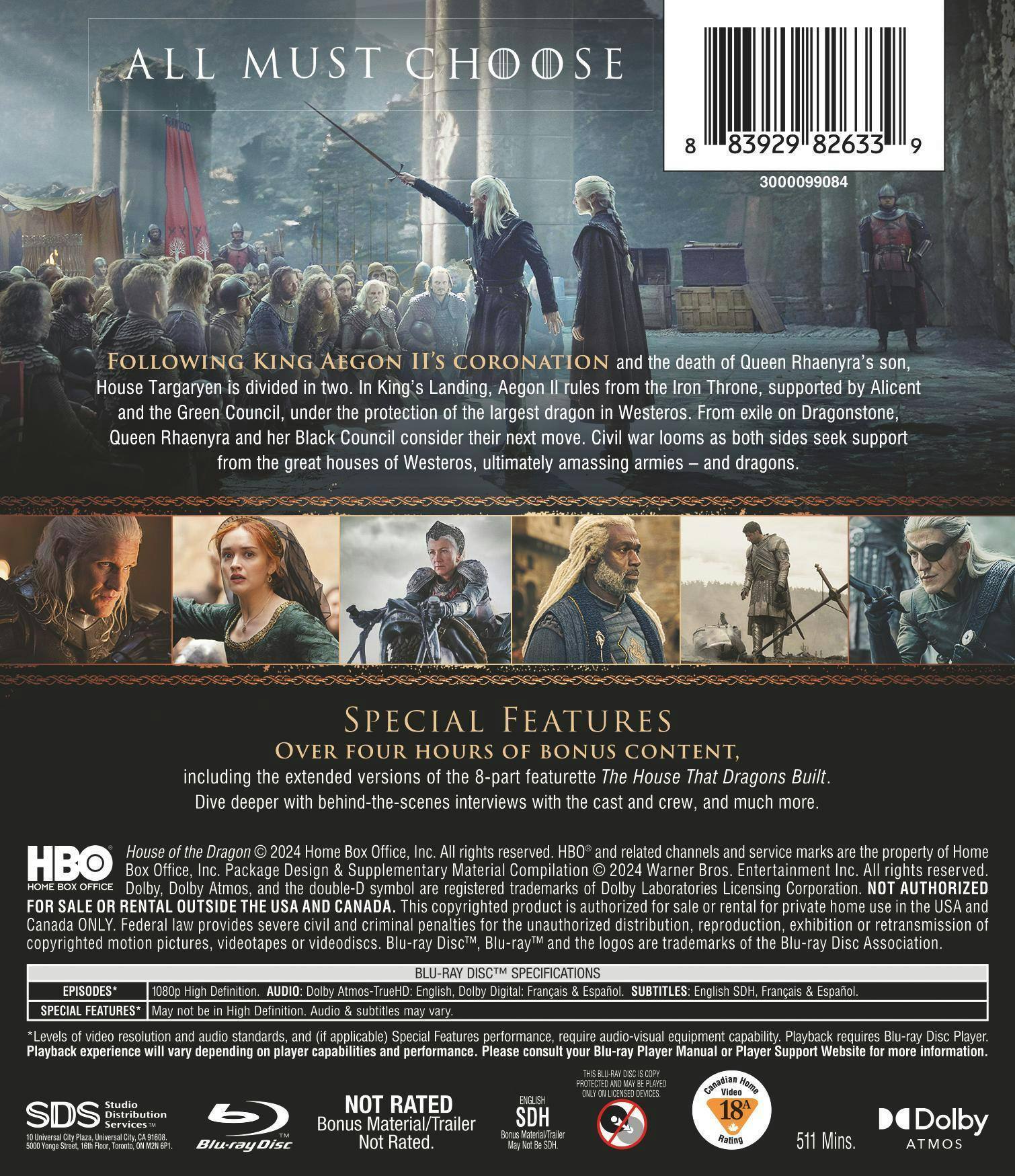 Back. House of the Dragon: The Complete Second Season [Blu-ray].