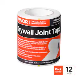 VEVOR - Drywall Mesh Tape, 5.91 inch W x 98.43 ft L Self-Adhesive Fiberglass Drywall Joint Tape, 12 Rolls Dry Wall Patch - White