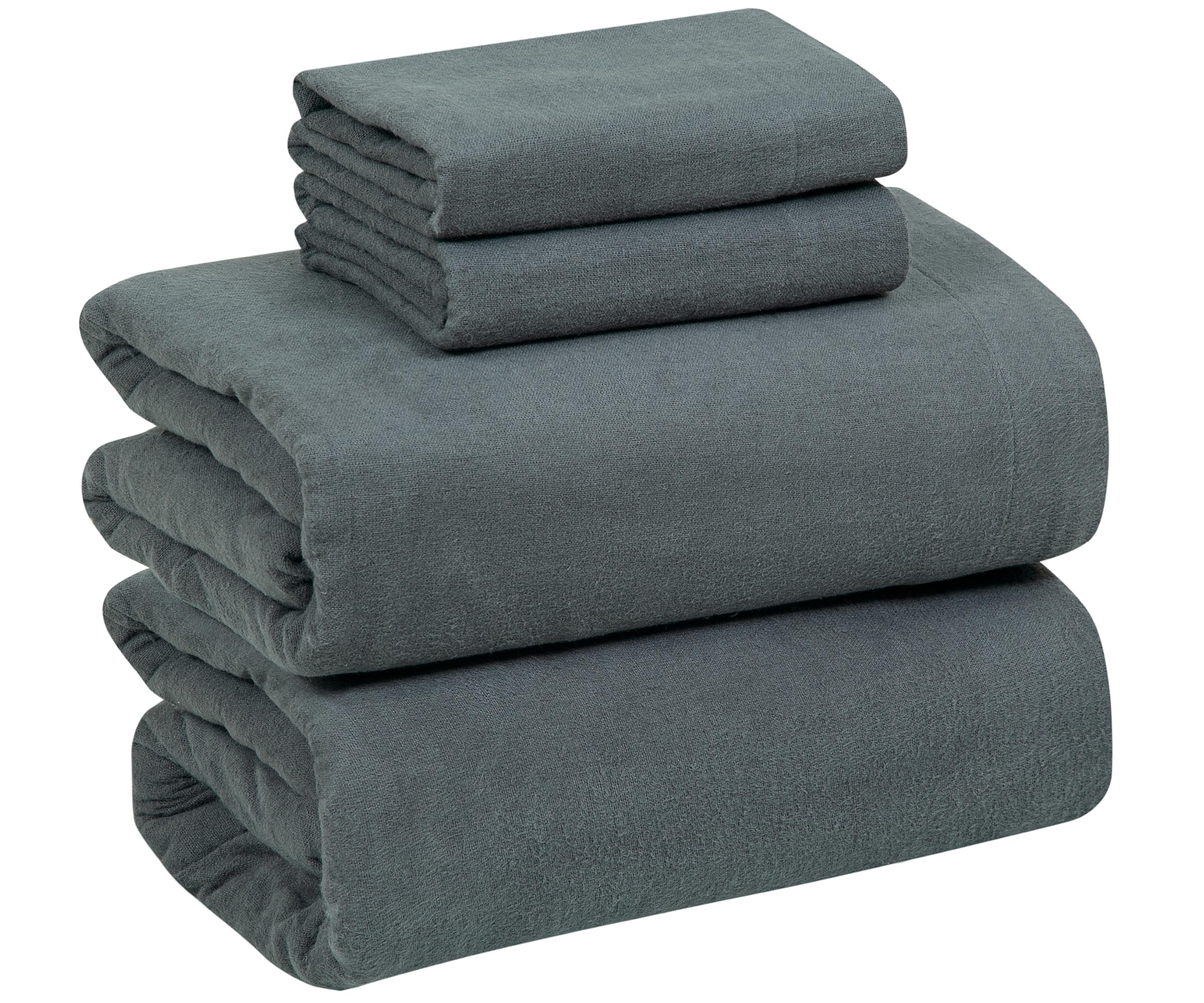 Front. Skar Audio - Cotton Flannel Sheets Queen Size Bed Set - Warm & Extra Soft Deep Pockets Breathable All Seasons Comfy Doub... - Grey Queen.