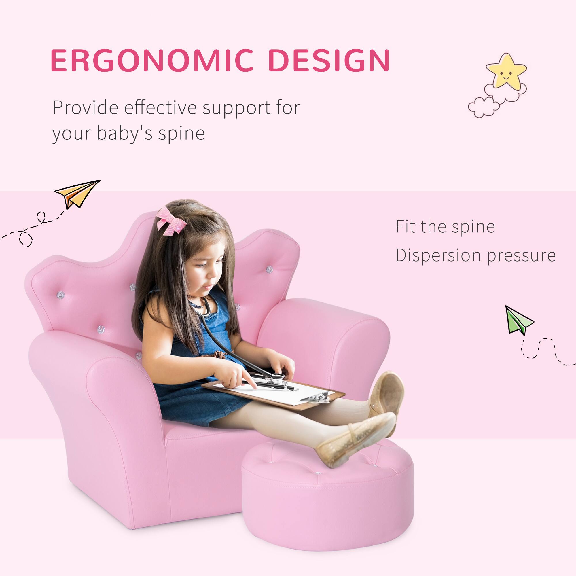 ERGONOMIC DESIGN

Provide effective support for your baby's spine

Fit the spine  
Dispersion pressure