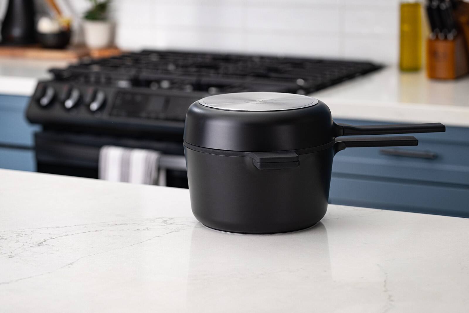 Alt View 1. Alva - Alva Neat 5-Piece Nesting Cookware Set - Black.