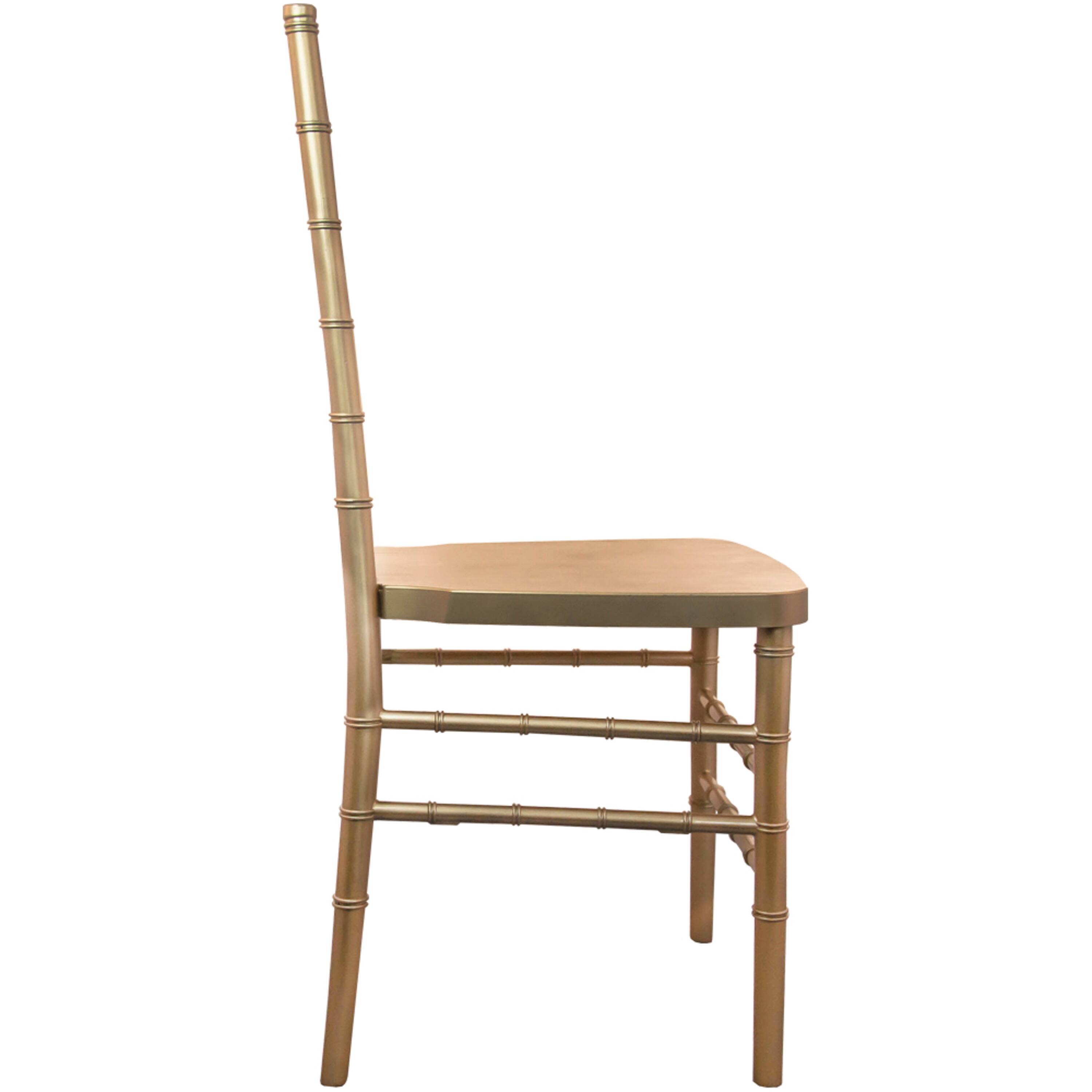 Alt View 2. Emma + Oliver - Resin Chiavari Chair - Gold.
