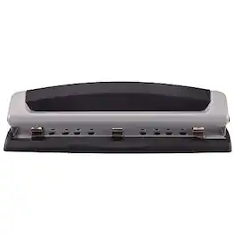 Swingline - Precision Pro Desktop Adjustable Hole Punch, 10 Sheet Capacity - Black/Silver