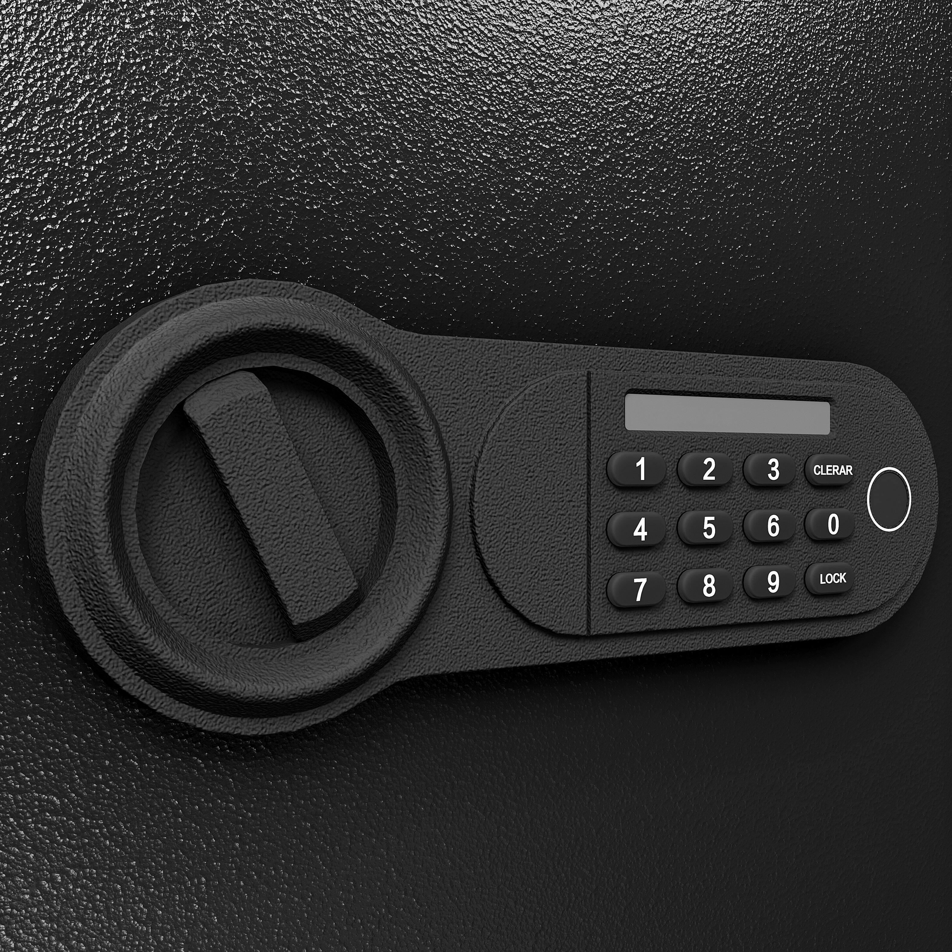 1 2 3 CLERAR  
4 5 6 0  
7 8 9 LOCK