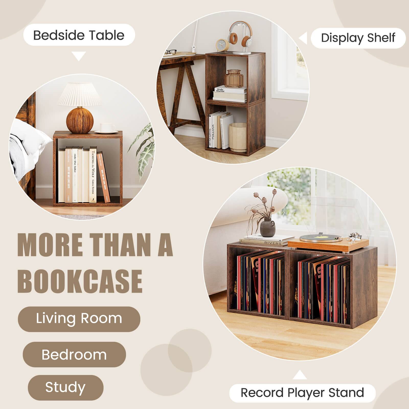Bedside Table  
Display Shelf  

MORE THAN A BOOKCASE  

Living Room  
Bedroom  
Study  

Record Player Stand