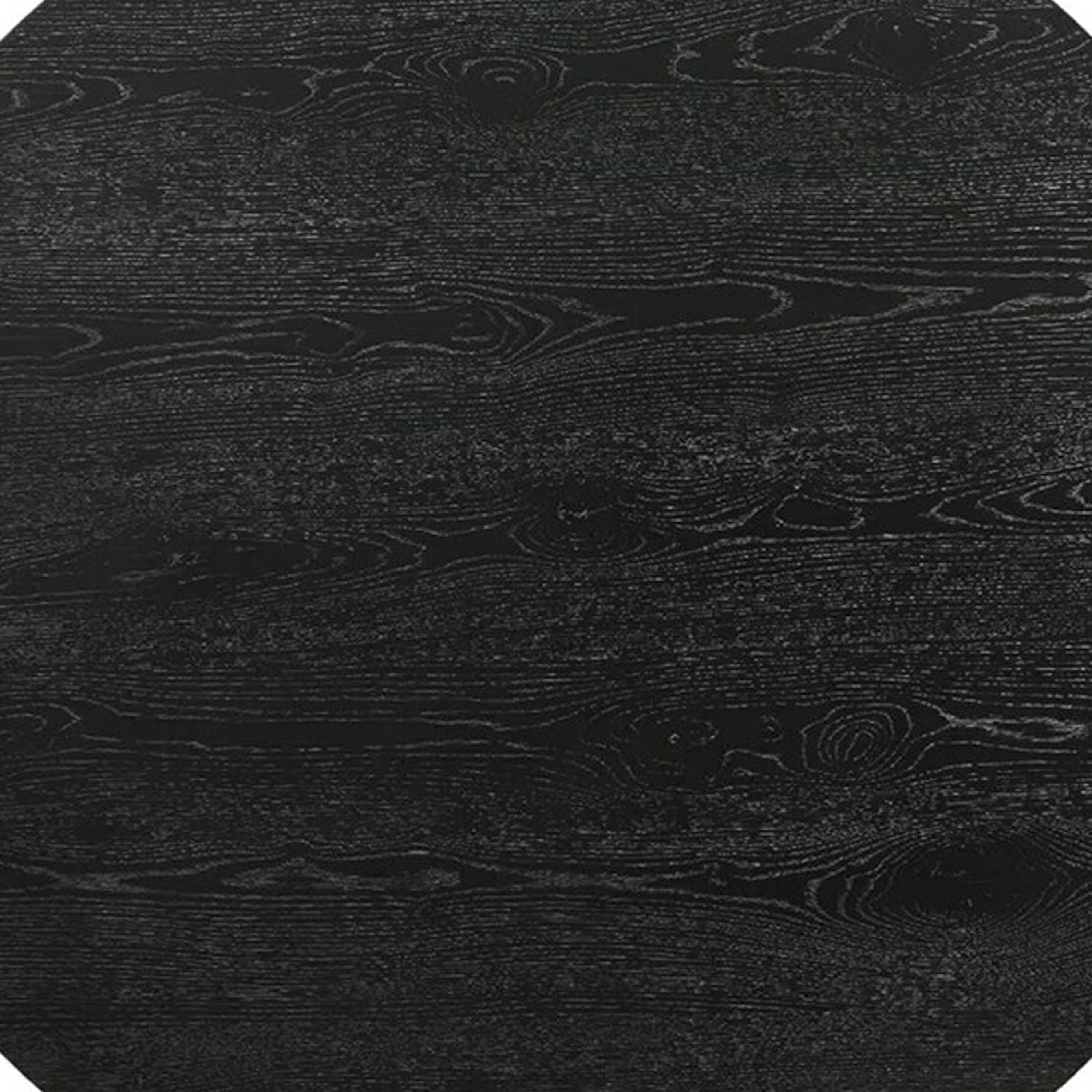 Alt View 2. Manhattan Lane - Kily Coffee Table, Cone Pedestal Base, 29 Inch Round Top - Black.