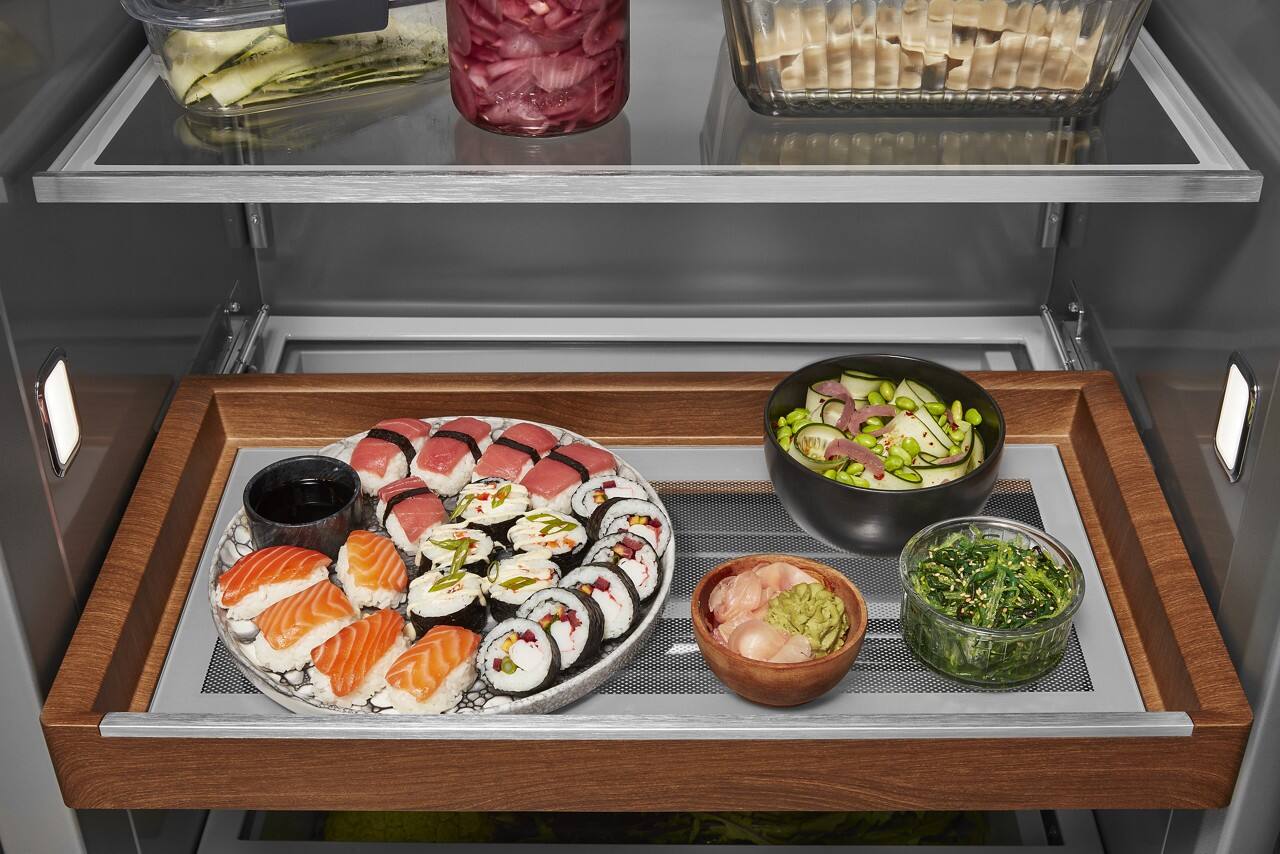 Alt View 23. KitchenAid - 20.8 Cu. Ft. Side-by-Side Refrigerator with Ice and Water Dispenser - Stainless Steel with PrintShield Finish.