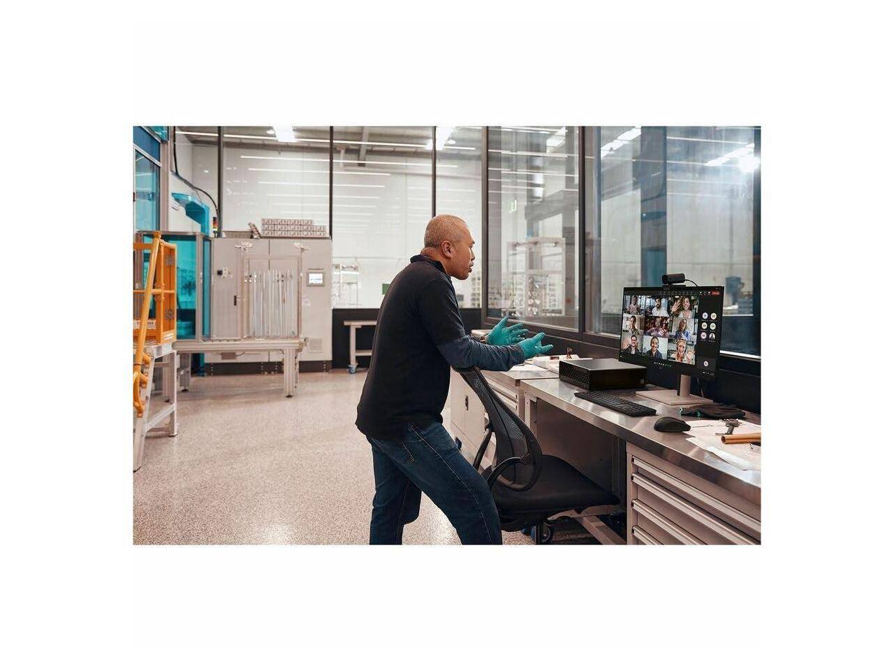 Alt View 7. HP - HP ProDesk 4 G1i Desktop Computer - Intel Core Ultra 7 15th Gen 265 - vPro Technology - 32 GB - 512 GB SSD - Small Form - Black.