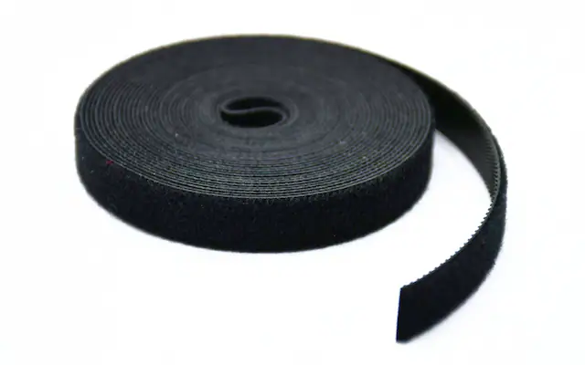 Front. Grizzly Supply - 1/2” Hook and Loop Continuous Roll 15ft/roll - Black.