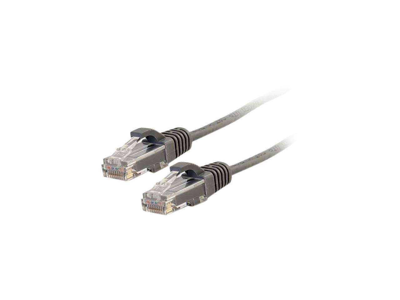 Front. Cables to Go - C2G 01087 Cat6 Cable - Snagless Unshielded Slim Ethernet Network Patch Cable, Gray (2 Feet, 0.60 Meters).