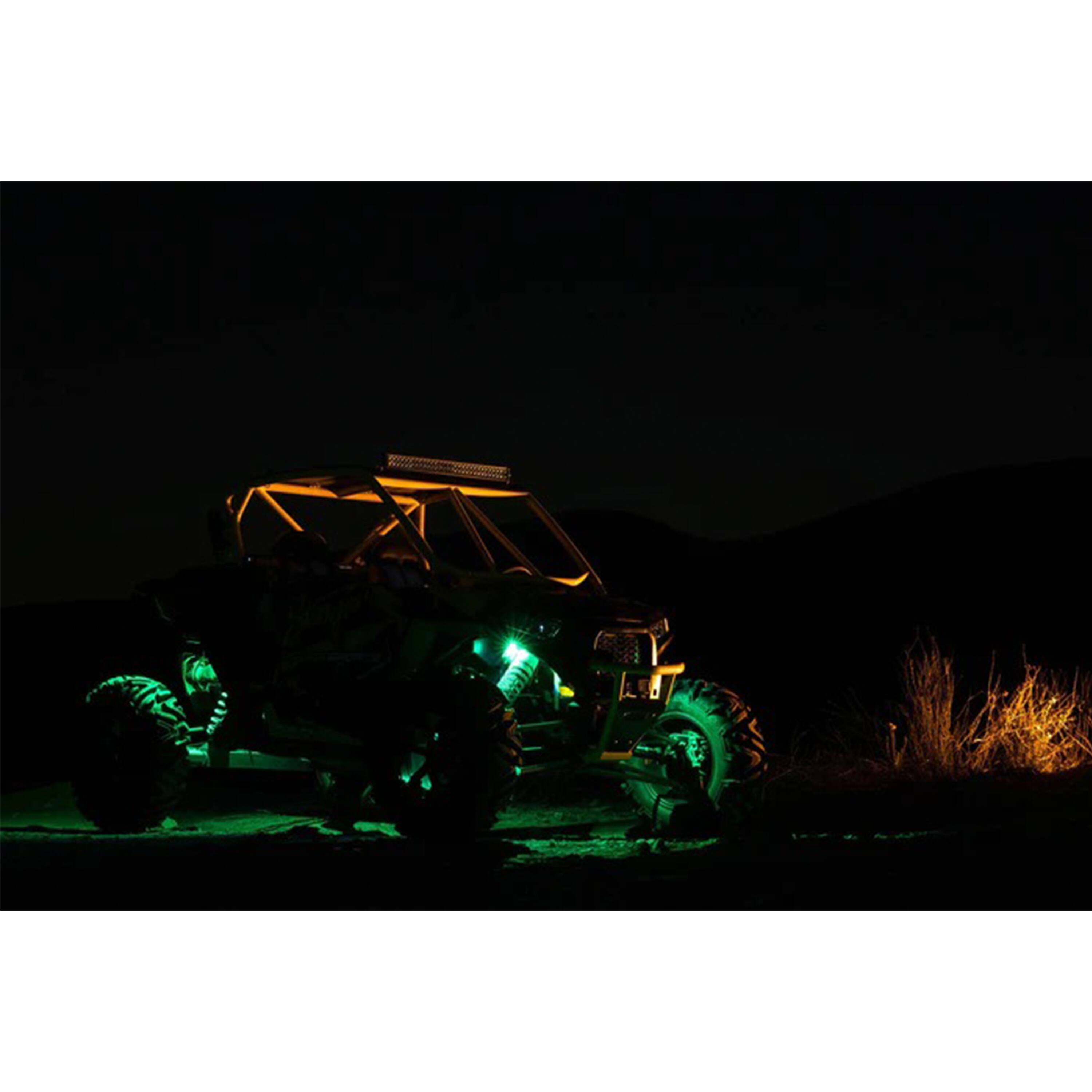 Alt View 18. Race Sport - COLORTRAIL 4-Pod LED RGBW Rock Light Expansion Kit - Multi.