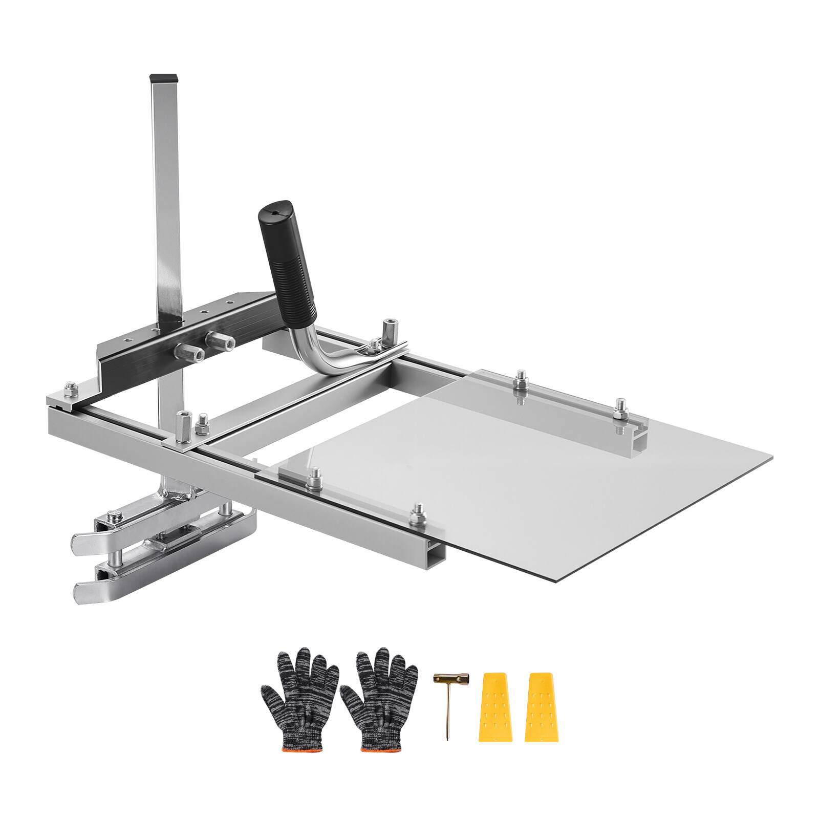 Alt View 5. VEVOR - Chainsaw Mill, Portable Sawmill Fits 16-20 in Planking Milling Bar, Lumber Cross Cutting Guide Chain Saw with Shield - Silver.