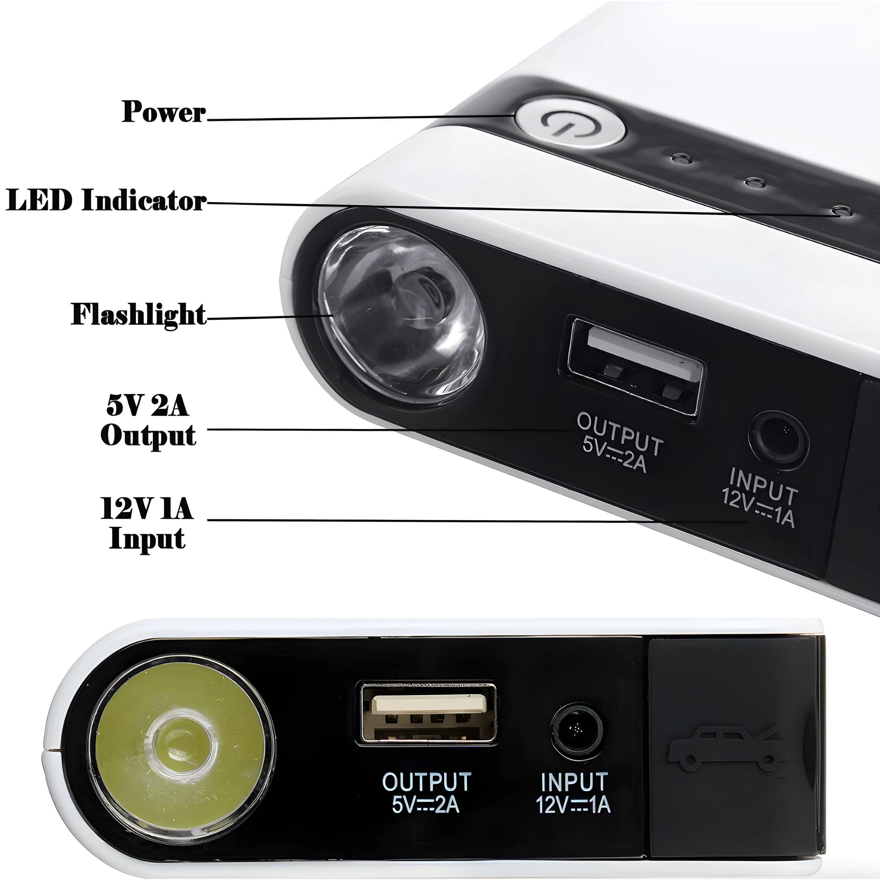 Power LED Indicator Flashlight  
5V 2A Output  
12V 1A Input  

OUTPUT 5V=2A  
INPUT 12V=1A  

OUTPUT 5V=2A  
INPUT 12V=1A