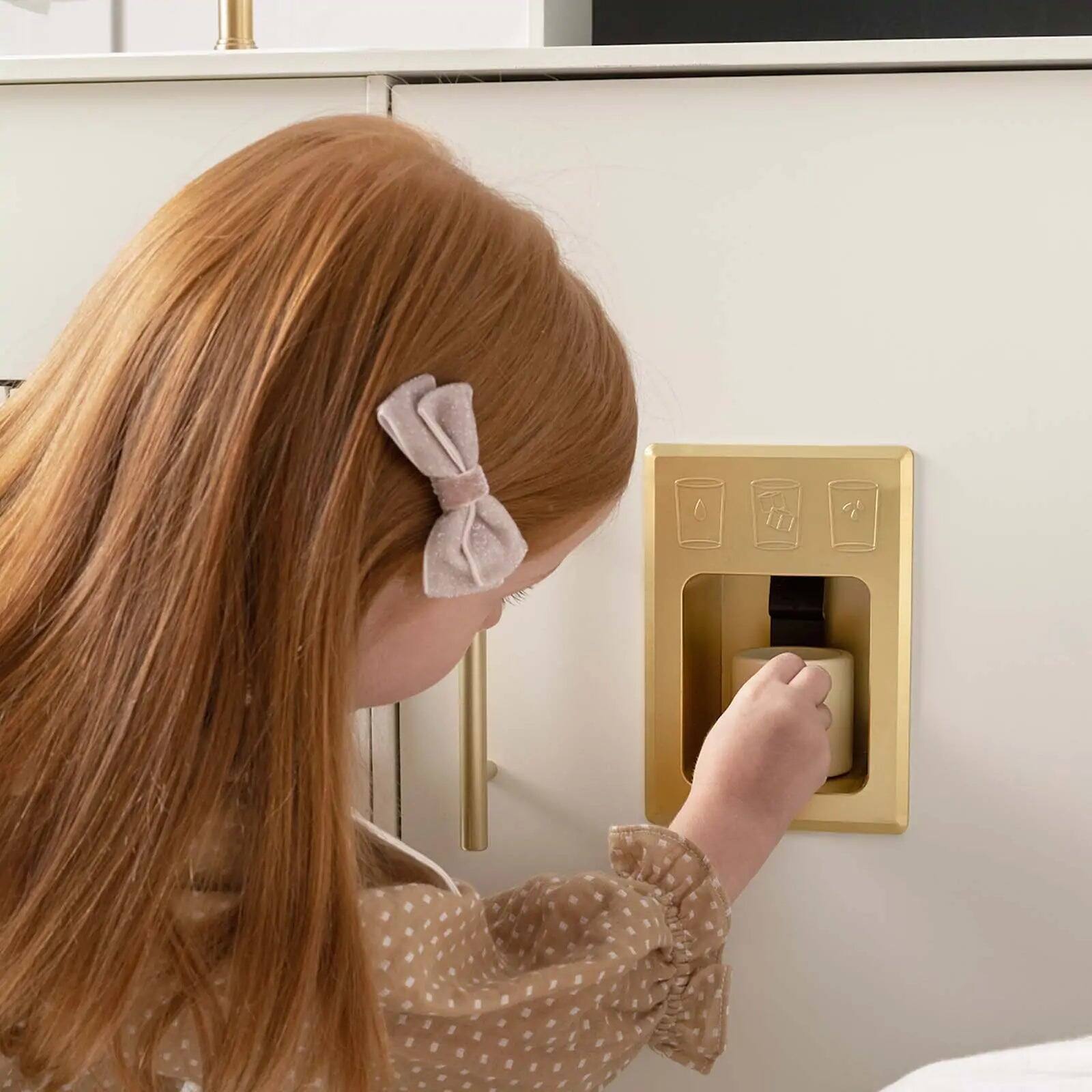 Alt View 4. Tiny Land - Wooden Play Kitchen for Kids Ages 3+, Pretend Kitchen Set with Running Water, Sink, Oven, Microwave & Coffee Maker - Cream.