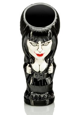 ThinkGeek - Geeki Tikis Elvira Mistress of the Dark Mug | Tiki Style Cup | Holds 20 Ounces - Black