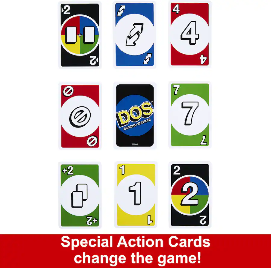 Uno Multicoler Card Mattel UNO: Dos Second Edition COLLECTIBLES Multicolor 194735145591 ...