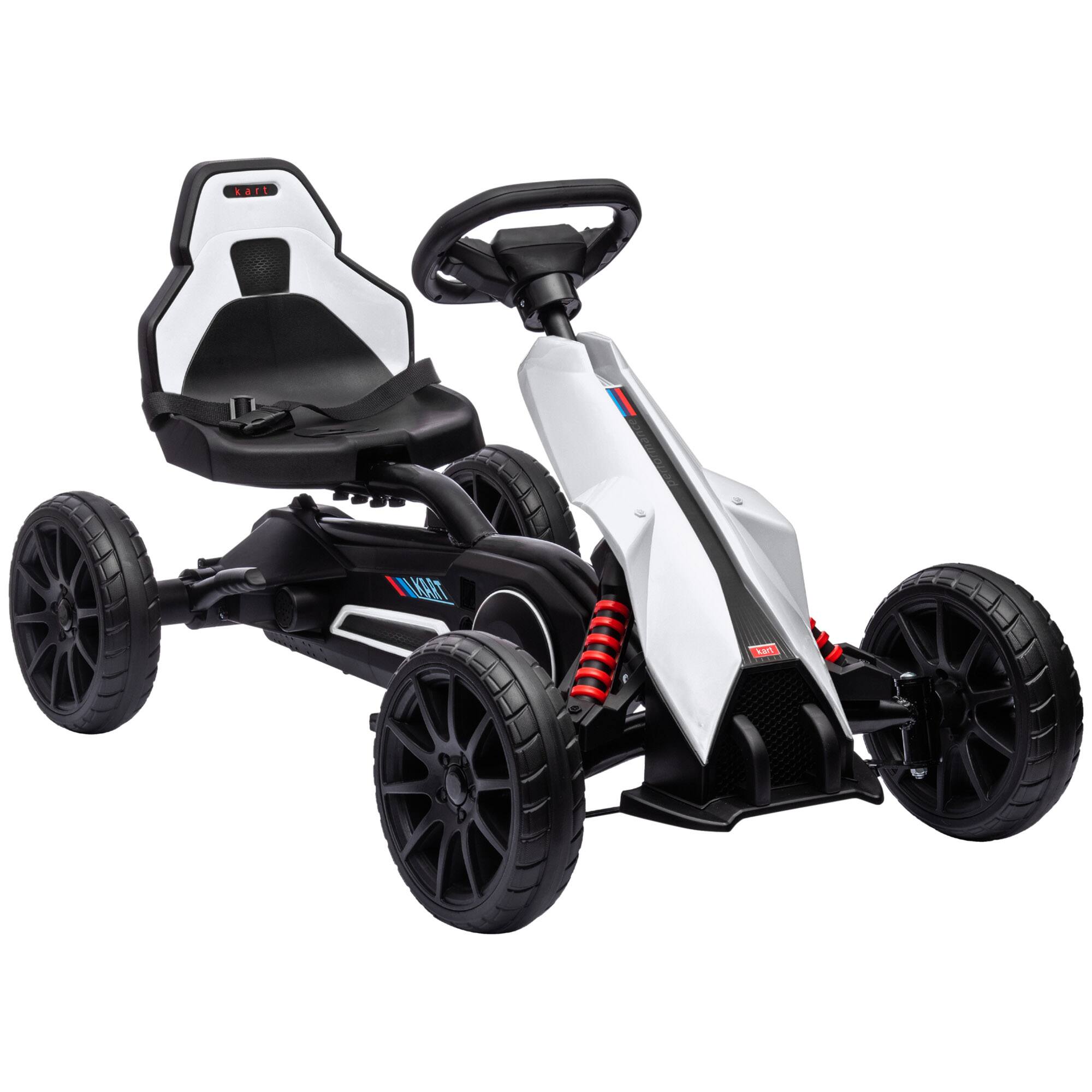 Aosom - Kids Pedal Go Kart, Outdoor, Adjustable Seat, Swing Axle, Handbrake, 4 Non-Slip EVA Wheels, Ages 3-8 price history on PriceWatchPro