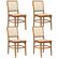 Front. Costway - Set of 4 Boho Dining Chairs with Teak Wood Structure & Footrests for Indoor Use - Natural.