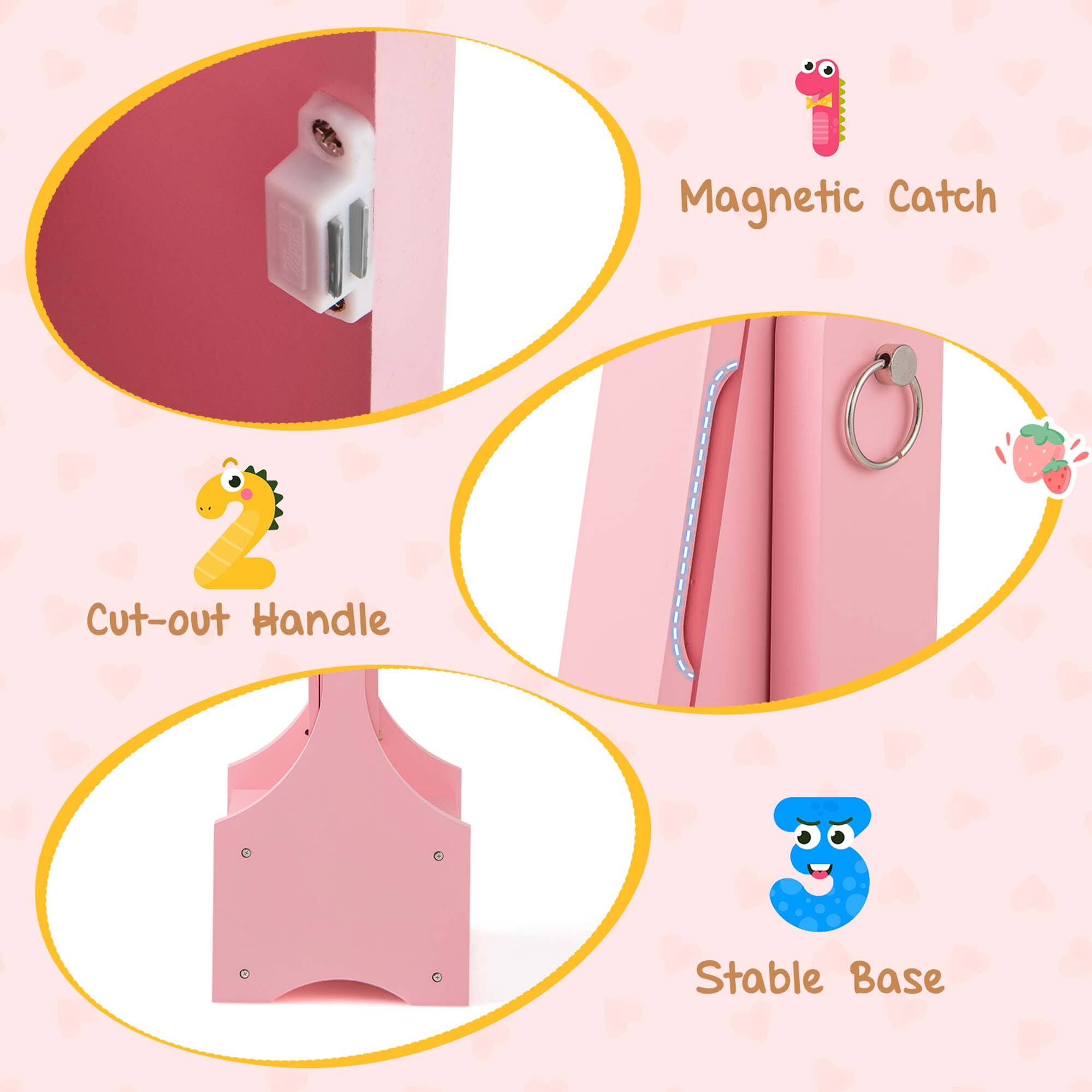 Magnetic Catch  
Cut-out Handle  
Stable Base