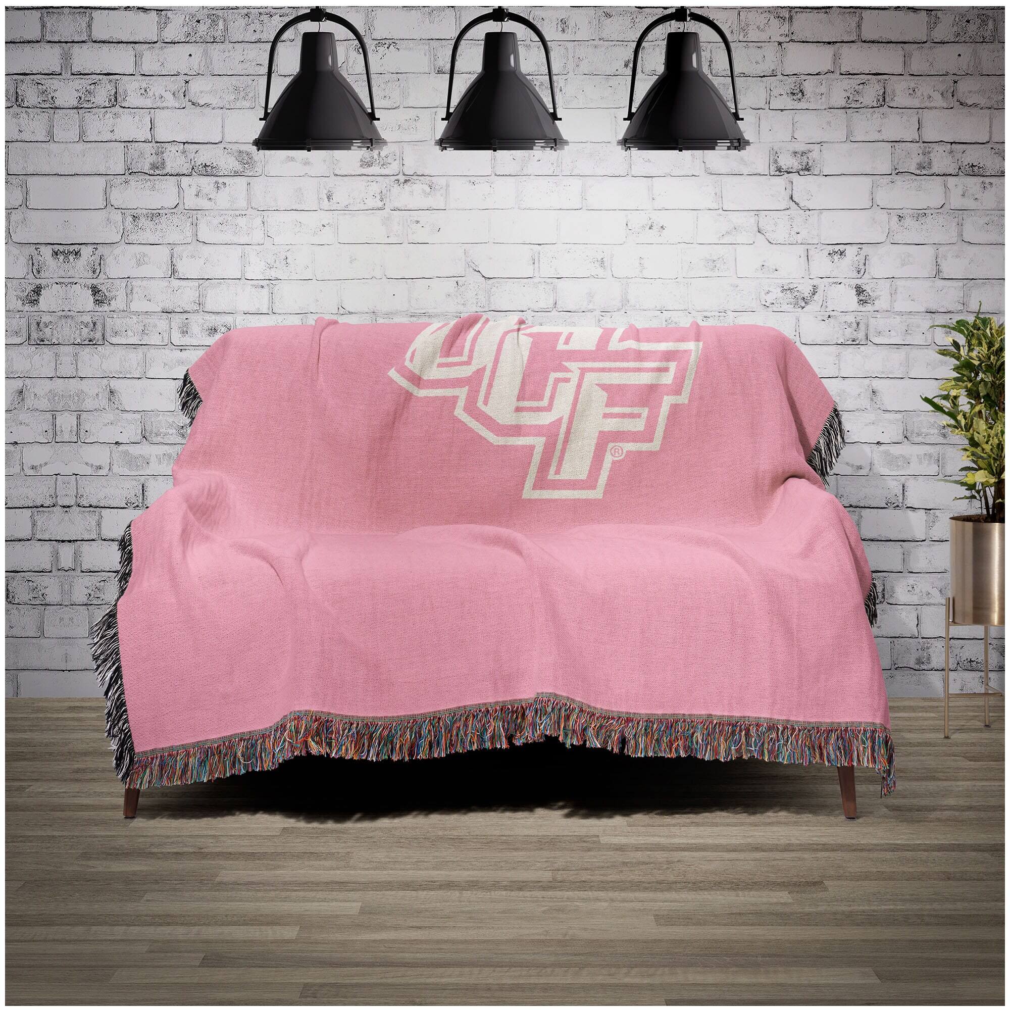 Alt View 1. Chad & Jake - UCF Knights Woven Blanket - Pink.