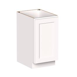 Boyel Living - 18-in W x 34.5-in H x 24-in D Shaker RTA Kitchen Full Height Door Base Cabinet with Soft-Close - White Shaker