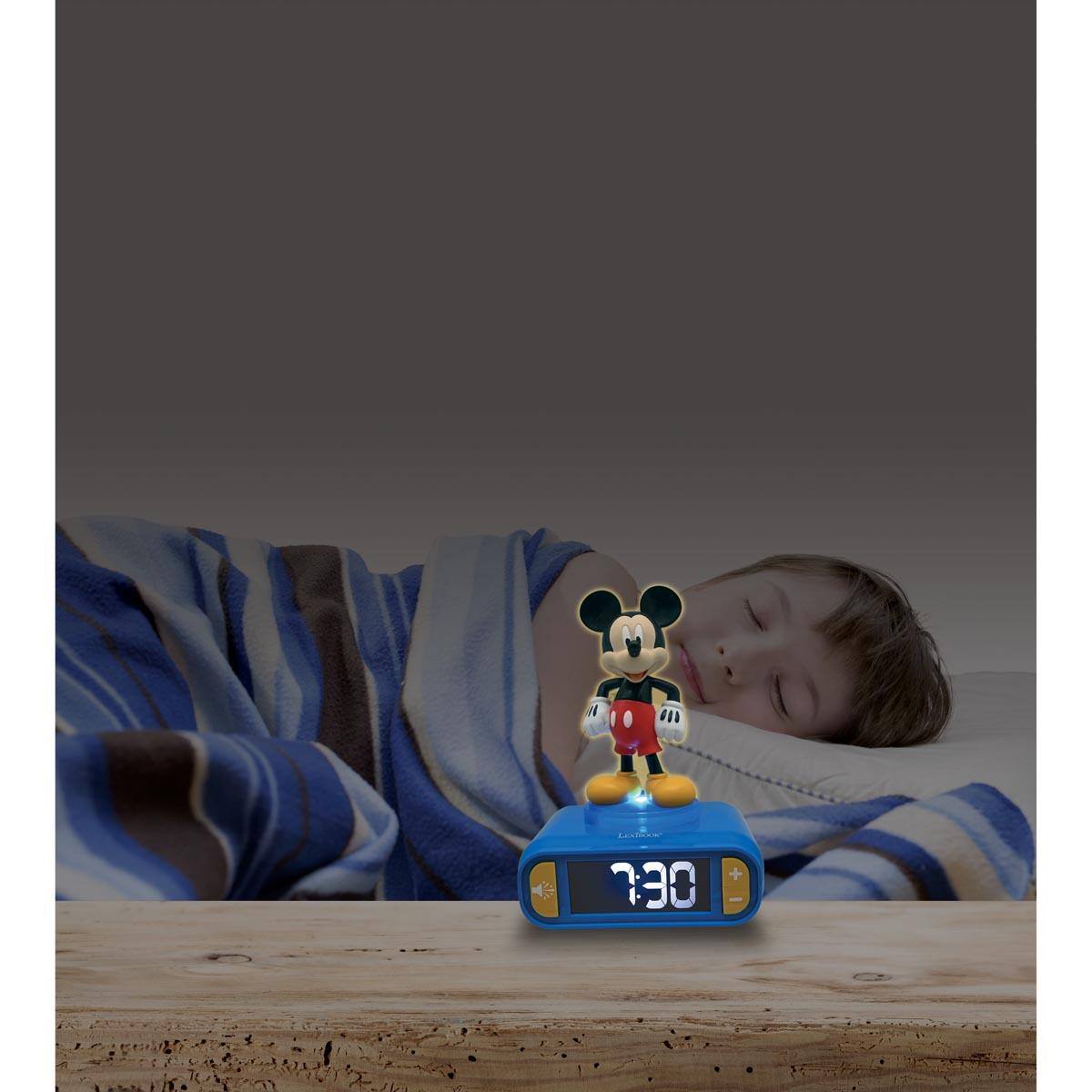 Alt View 4. Lexibook - Disney Mickey Digital Alarm Clock with 3D Night Light & Sound Effects - MULTICOLOR.