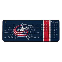 Keyscaper - Columbus Blue Jackets Stripe Wireless Keyboard - Multicolor