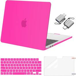 mosiso - Case for MacBook Air 13 inch M5 M4 M3 M2 A3449 A3240 A3113 A2681 (2022-2026) - Bright Rose