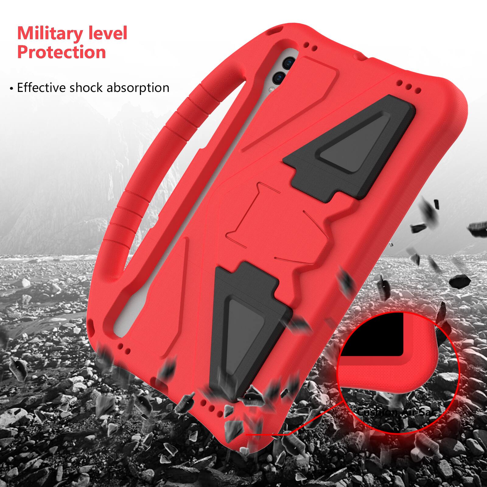 Military level Protection  
Effective shock absorption