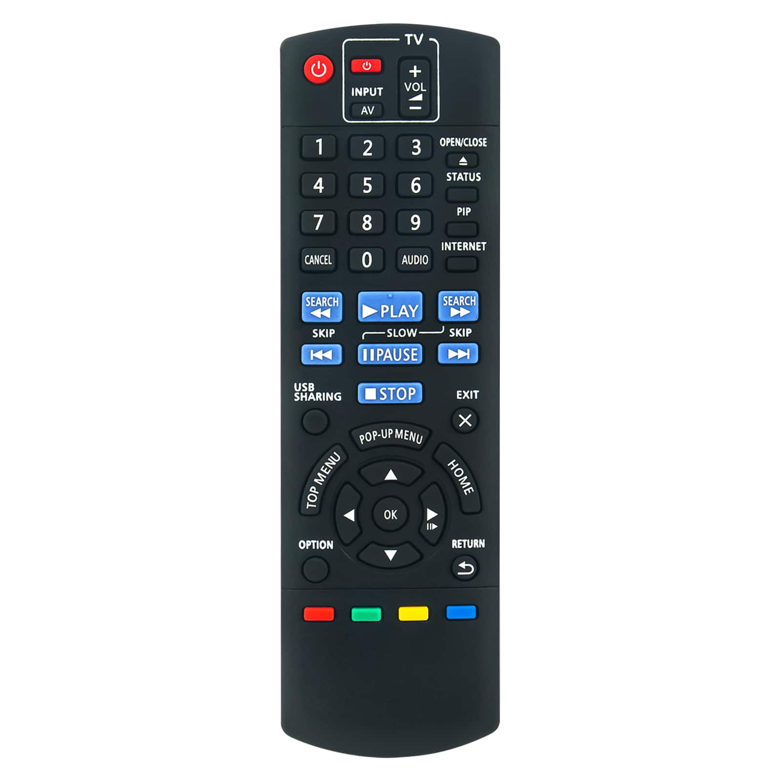 ZdalaMit - Replacement Remote N2QAYB000871 fit for Panasonic Blu-ray Disc Player DMP-BD79 DMP-BD79GN DMPBD79 DMPBD79GN - Black