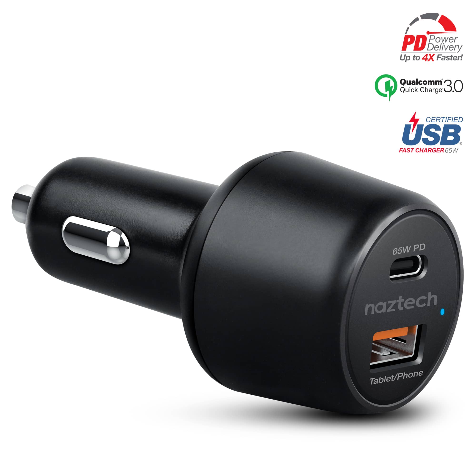 Naztech - SpeedMax65 PD65W + QC3 Car Charger - Black price history on PriceWatchPro