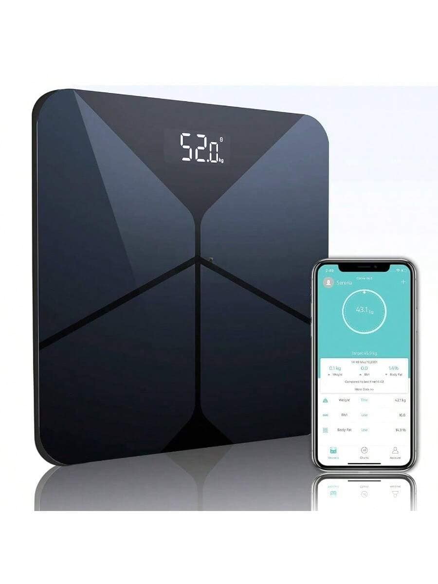 The Best Inks - Scales Body Weight and Fat, Weight Scale, Digital Bathroom Scale with Body Fat and Weight, High Accurate BMI - F5 Black