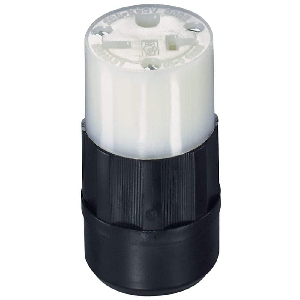 Leviton - Industrial Nylon Ground/Straight Blade Connector 6-20R 18-10 AWG 2 Pole 3 Wire - Black|White price history on PriceWatchPro