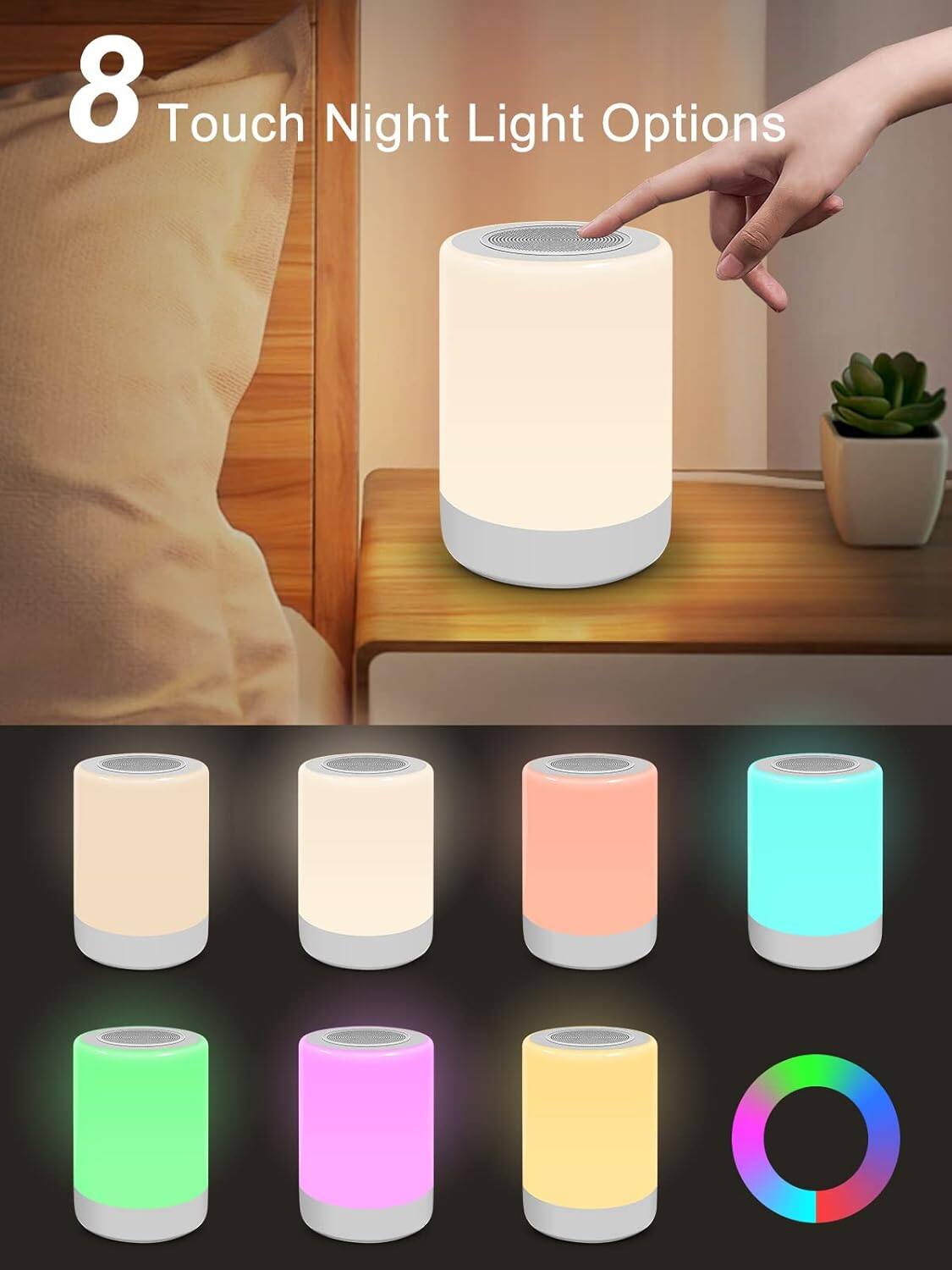 8 Touch Night Light Options