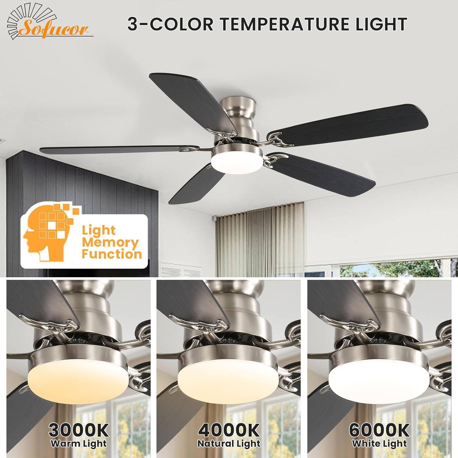 Sofucor

3-COLOR TEMPERATURE LIGHT

Light Memory Function

3000K Warm Light

4000K Natural Light

6000K White Light