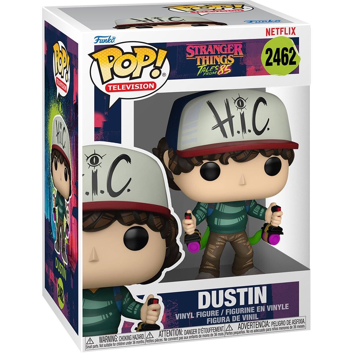 H.I.C. Funko POP! Television STRANGER THINGS 2462 COLORS TALES FROM 85

DUSTIN / FIGURINE EN VINYLE VINYL FIGURE DE VINIL FIGURA

WARNING: CHOKING HAZARD, Small parts. Not suitable for children under 36 months. ATTENTION: DANGER D'ÉTOUFFEMENT, pièces petites. Ne convient pas aux enfants de moins de 36 mois. ADVERTENCIA: PELIGRO DE ASFIXIA. No es adecuado para niños menores de 36 meses.