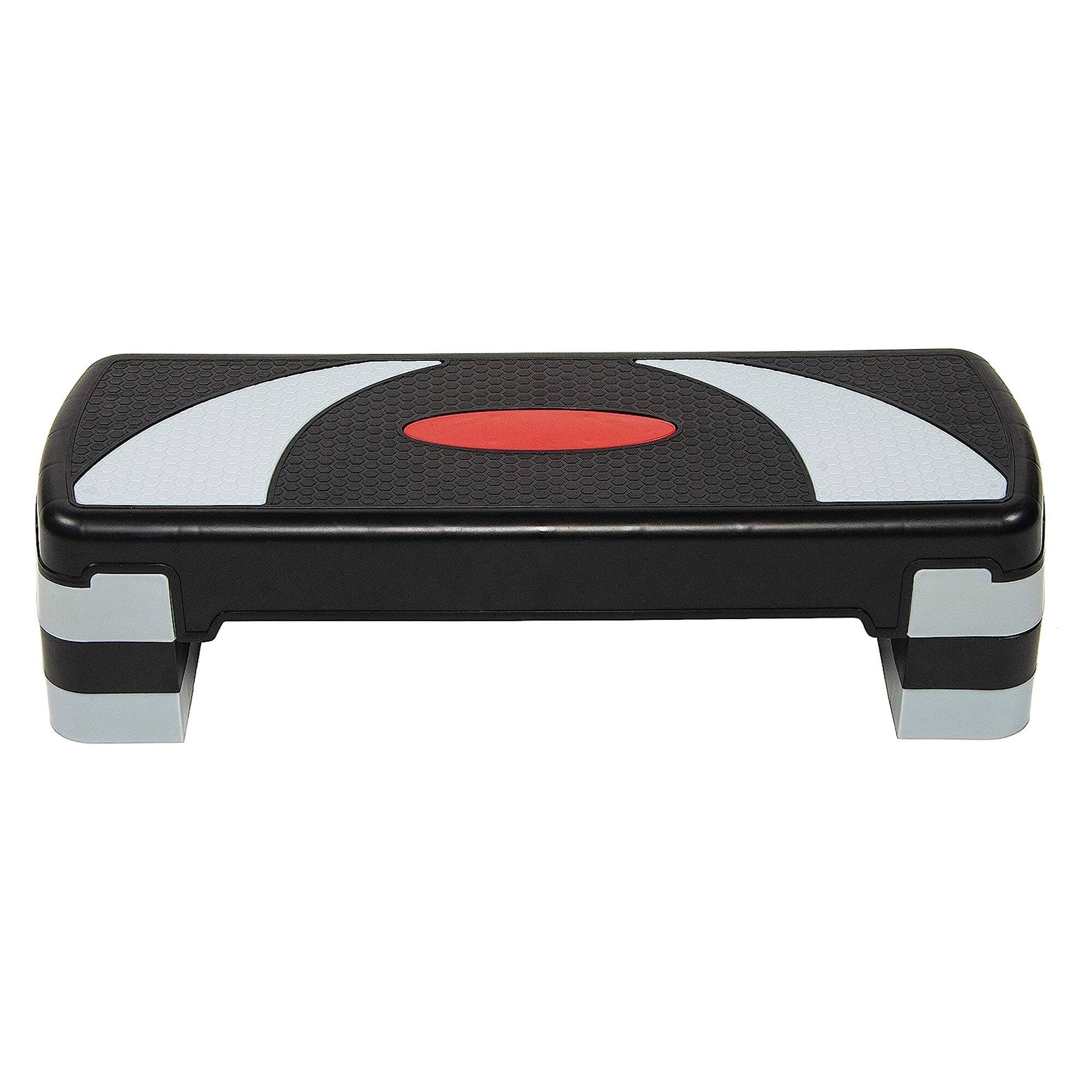 Alt View 4. BalanceFrom Fitness - BalanceFrom Fitness Adjustable Workout Aerobic Step Platform Trainer, Gray/Black - Black/Gray.